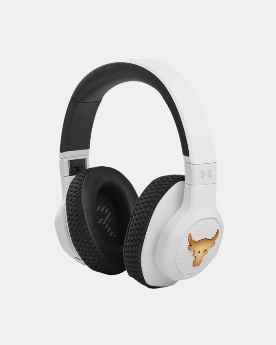 Project Rock Over-Ear Training Headphones, White, pdpMainDesktop image number 1